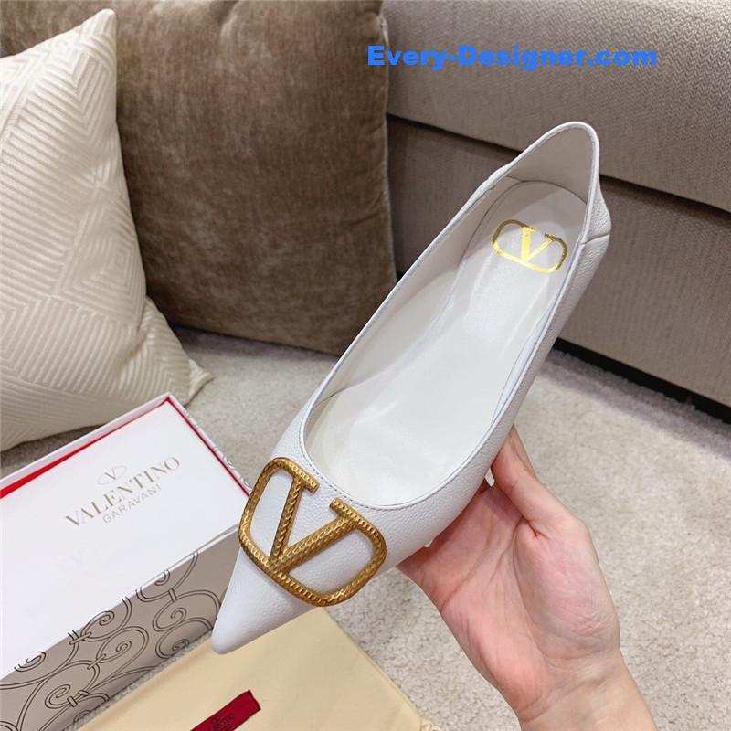 Va1e*ntin0 v logo slip-ons