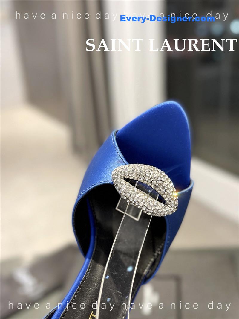 Y51 pointed crepe satin slingback pumps