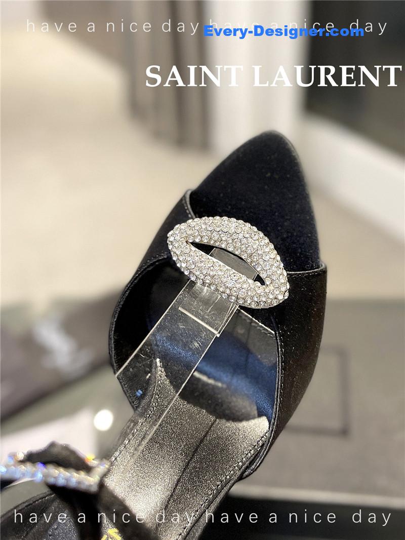 Y51 pointed crepe satin slingback pumps