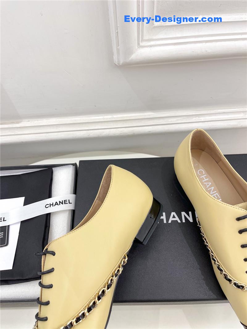 CC catwalk chain lace-up shoes