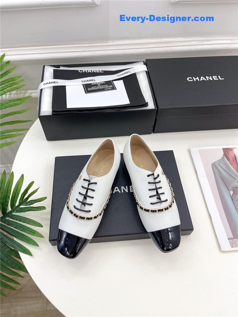 CC catwalk chain lace-up shoes