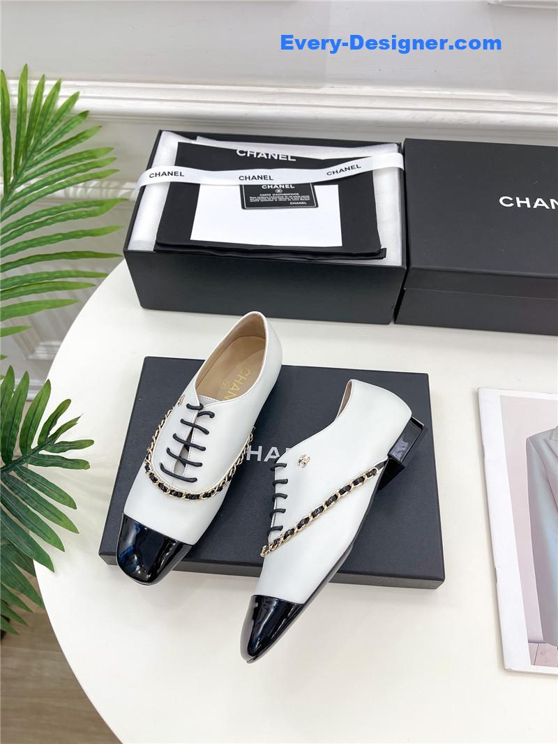 CC catwalk chain lace-up shoes