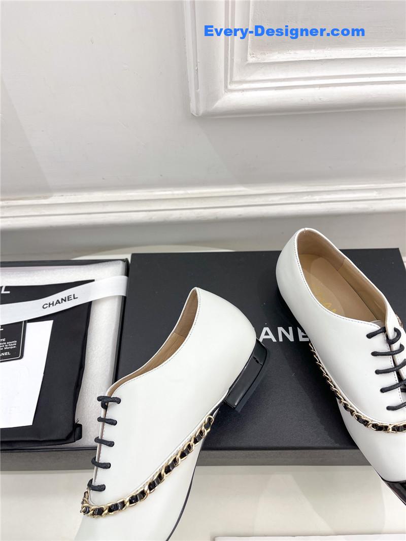 CC catwalk chain lace-up shoes