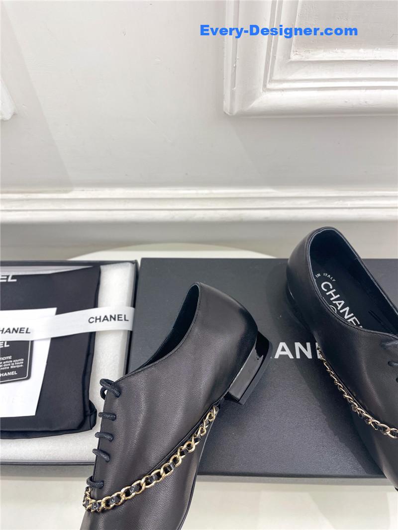 CC catwalk chain lace-up shoes