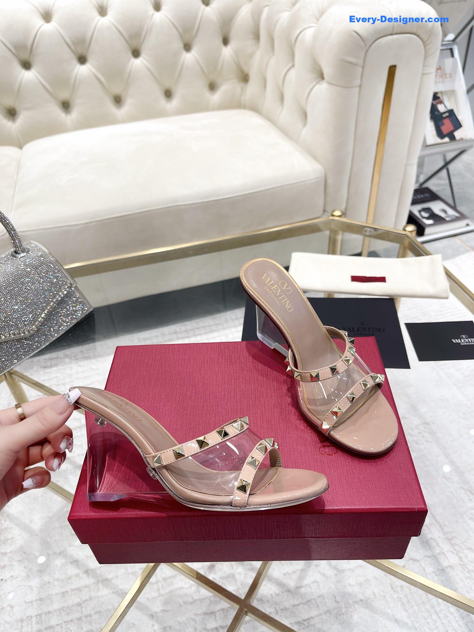 Va1e*ntin0 new high-heeled half slippers