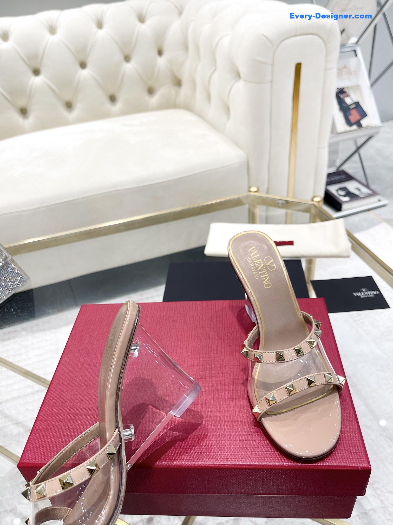 Va1e*ntin0 new high-heeled half slippers