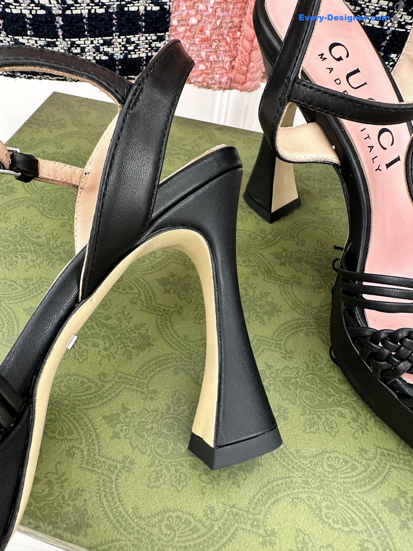 Gvc*1 platform woven strap high heels