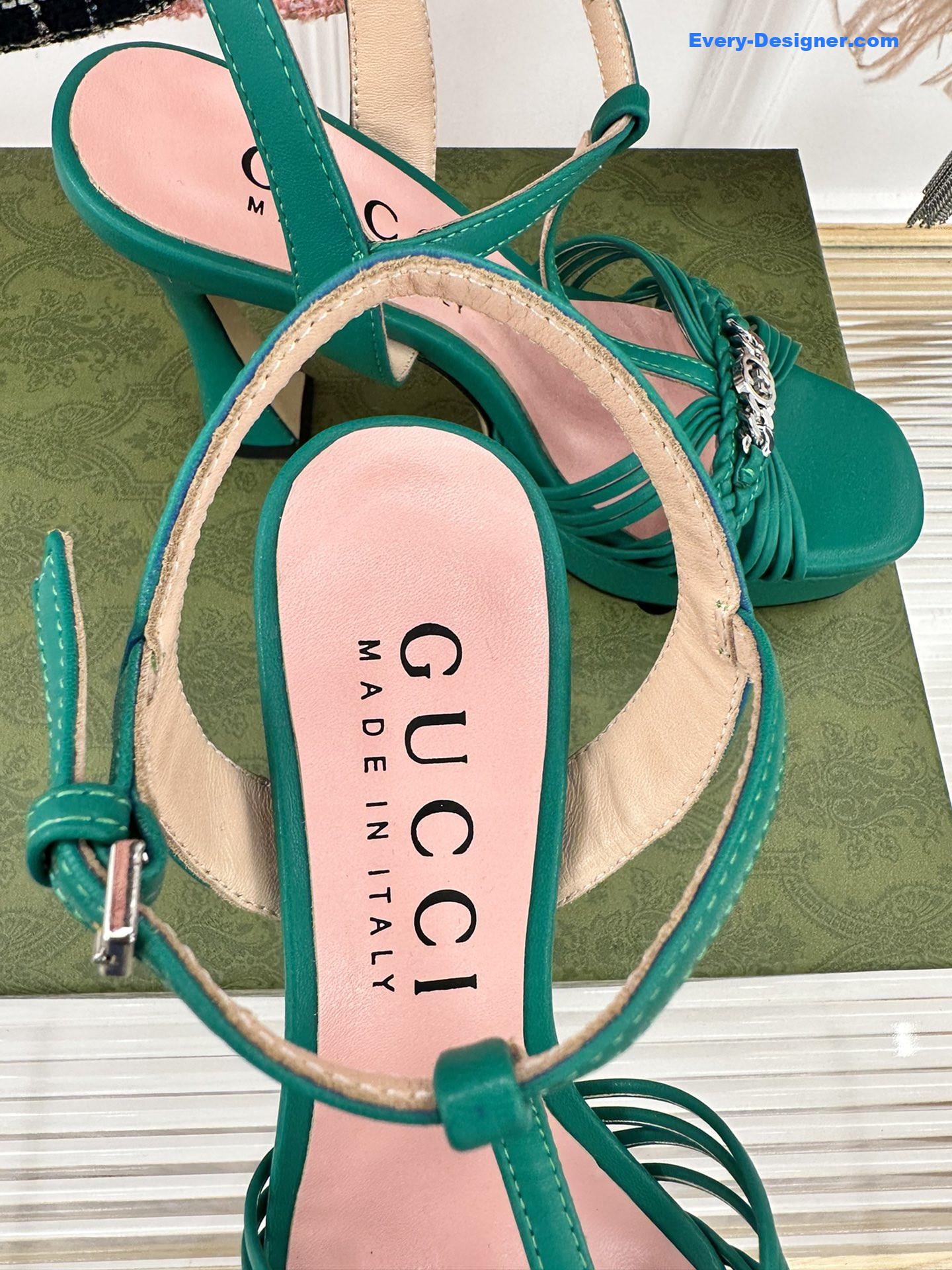 Gvc*1 platform woven strap high heels