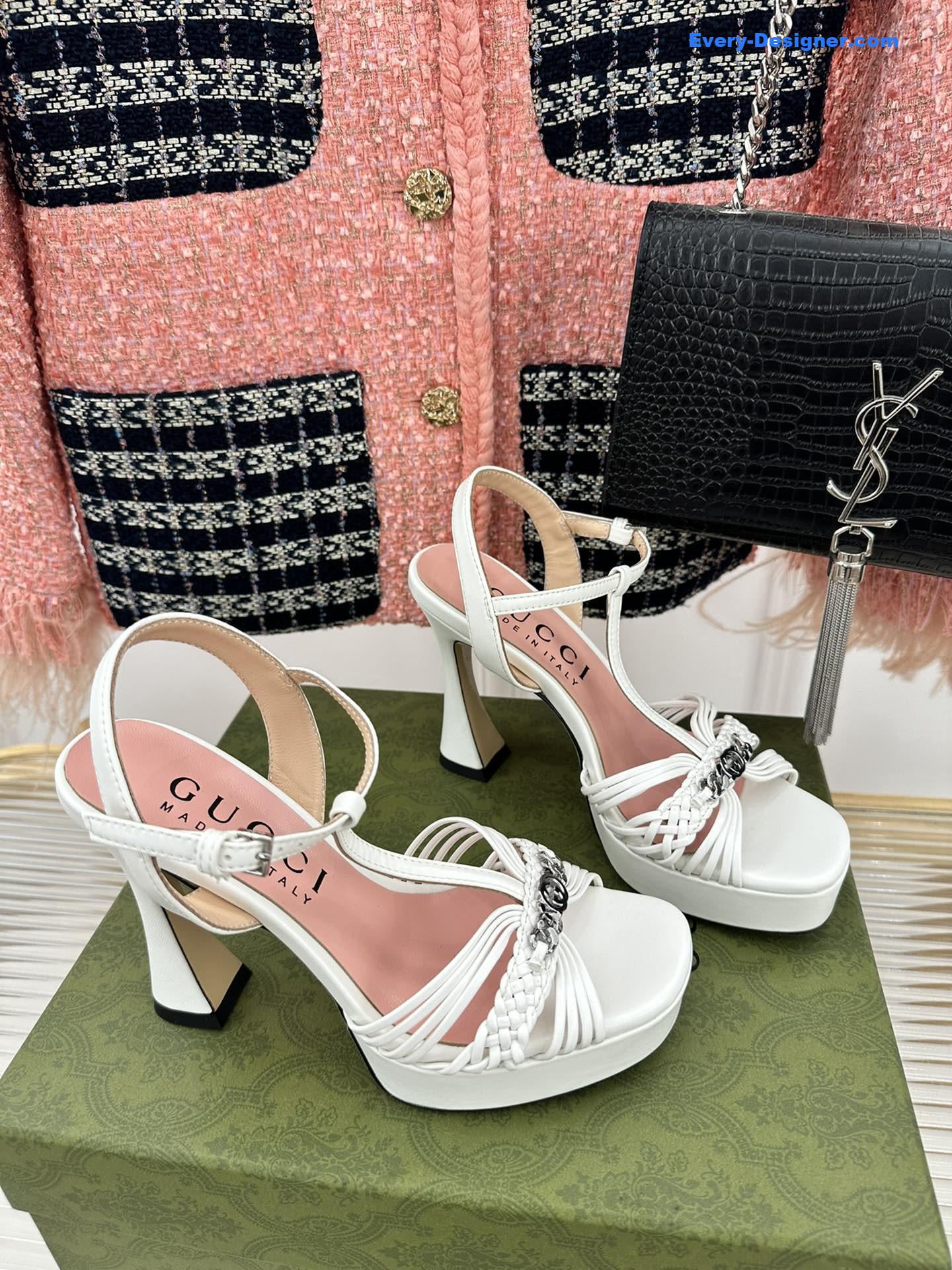 Gvc*1 platform woven strap high heels