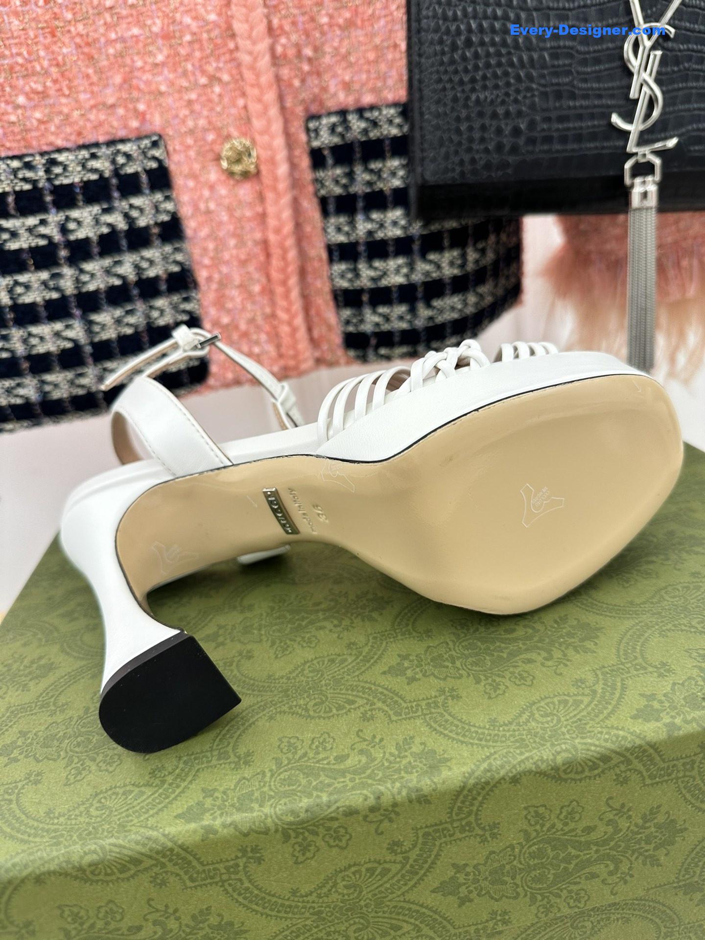 Gvc*1 platform woven strap high heels