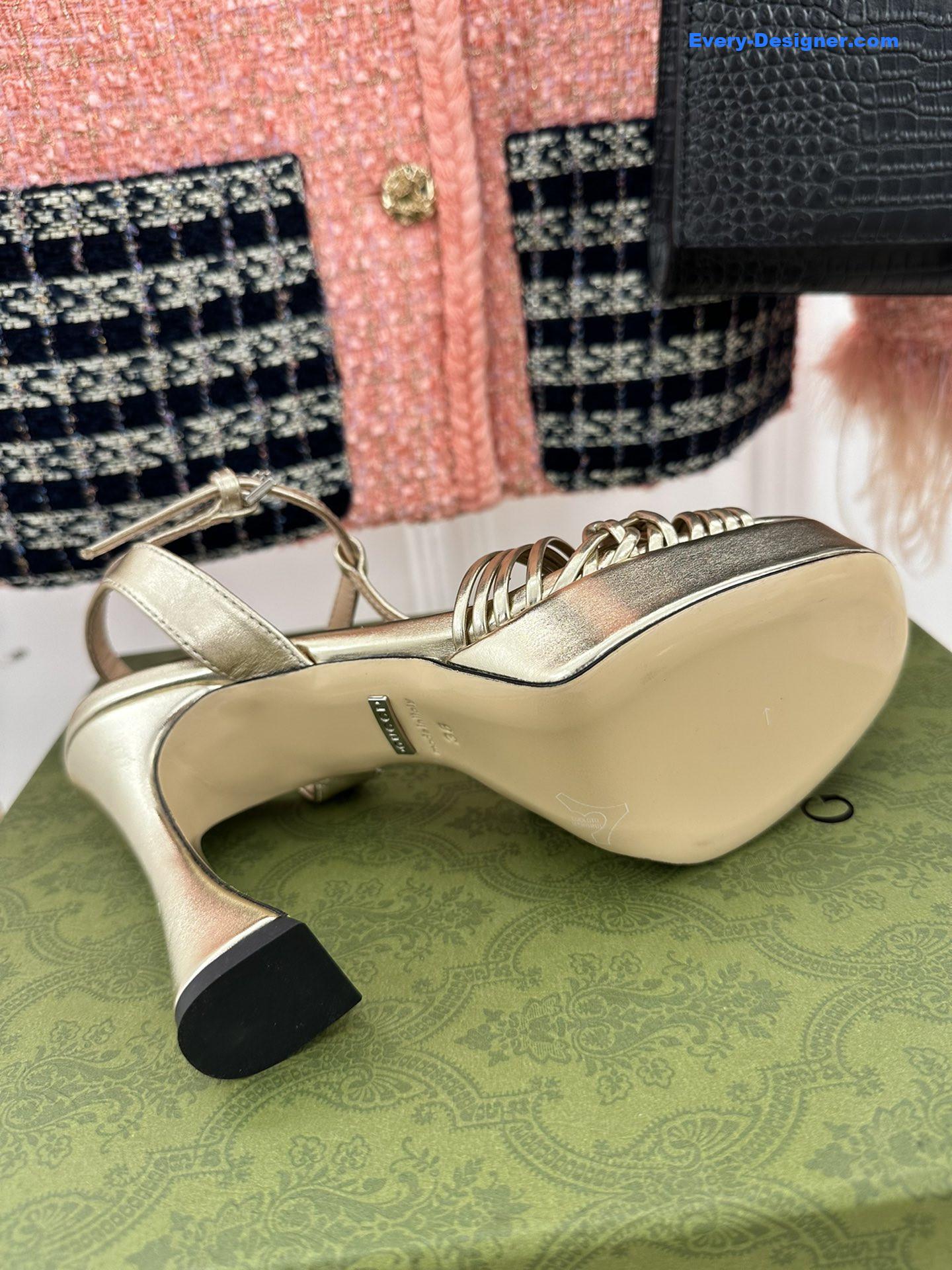 Gvc*1 platform woven strap high heels