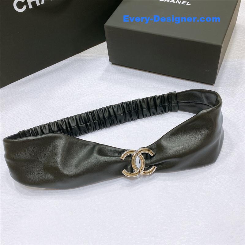 Ch**el smooth Ch**el brass buckle sheepskin elastic belt