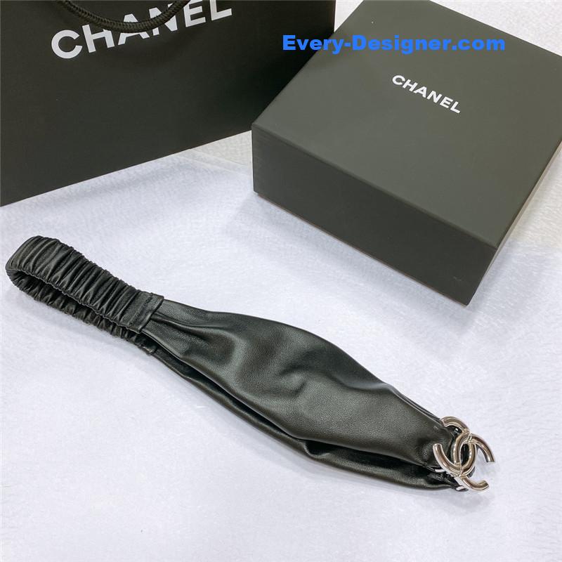 Ch**el smooth Ch**el brass buckle sheepskin elastic belt