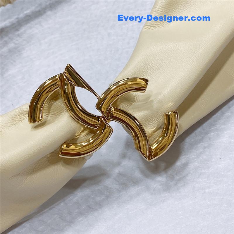 Ch**el smooth Ch**el brass buckle sheepskin elastic belt