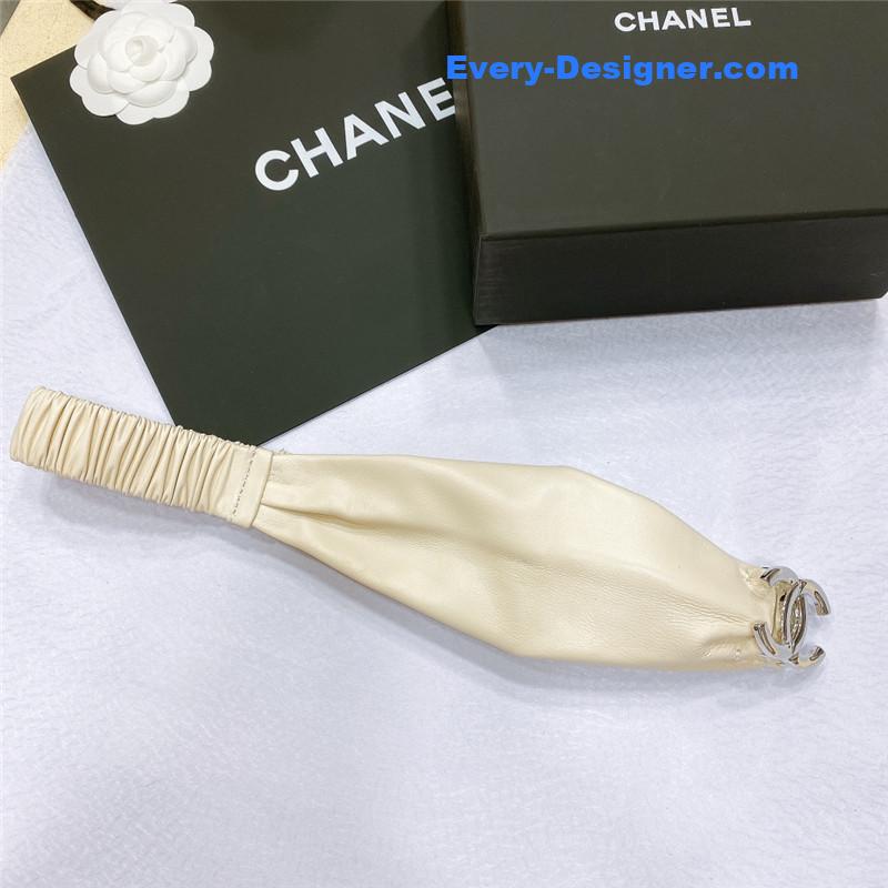 Ch**el smooth Ch**el brass buckle sheepskin elastic belt