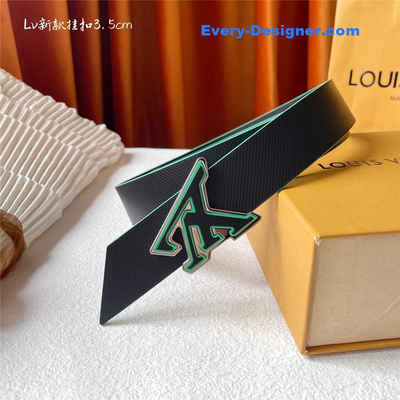 l0vis Vvtt0n lv black plain weave bottom belt