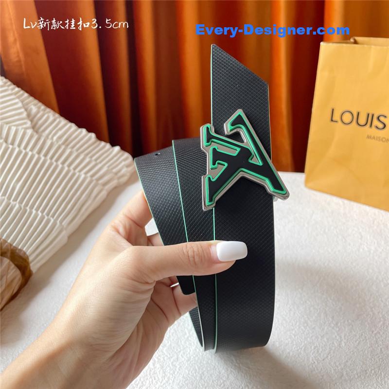 l0vis Vvtt0n lv black plain weave bottom belt