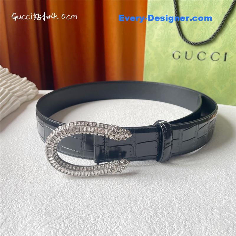 Gvc*1 crocodile calfskin belt