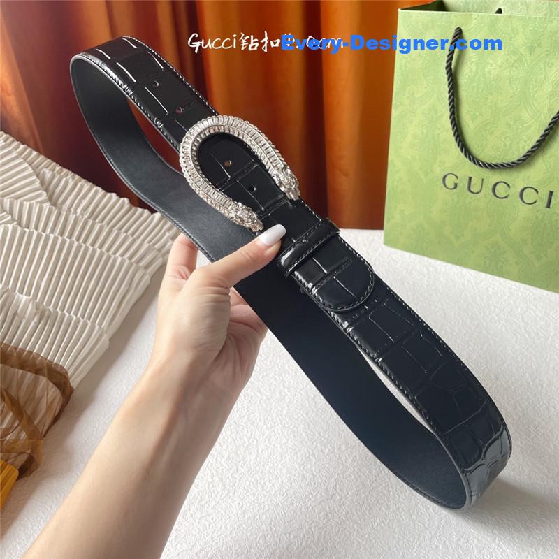 Gvc*1 crocodile calfskin belt