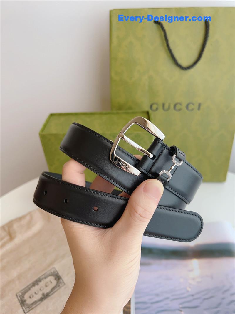 Gvc*1 print embossed leather belt
