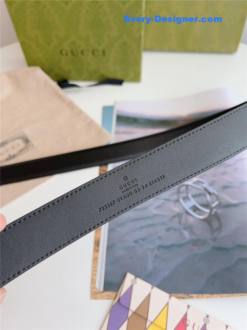 Gvc*1 print embossed leather belt