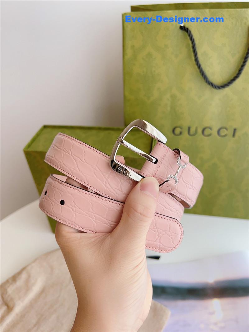 Gvc*1 print embossed leather belt