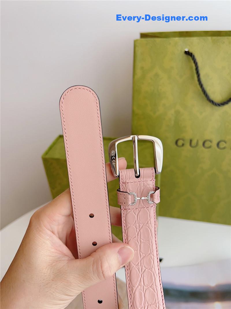 Gvc*1 print embossed leather belt