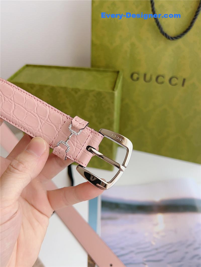 Gvc*1 print embossed leather belt