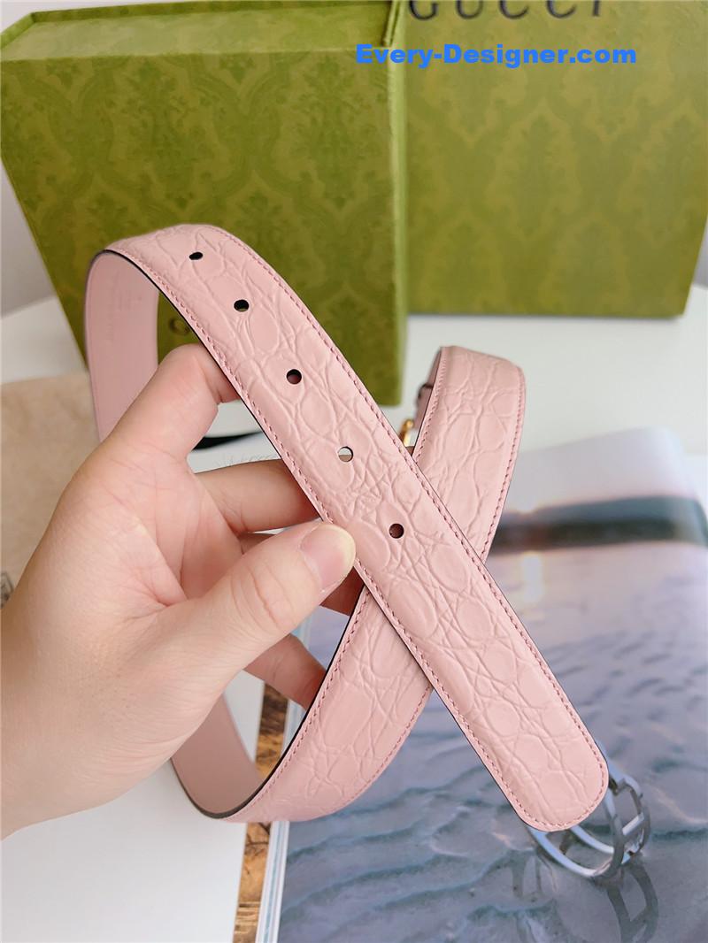 Gvc*1 print embossed leather belt