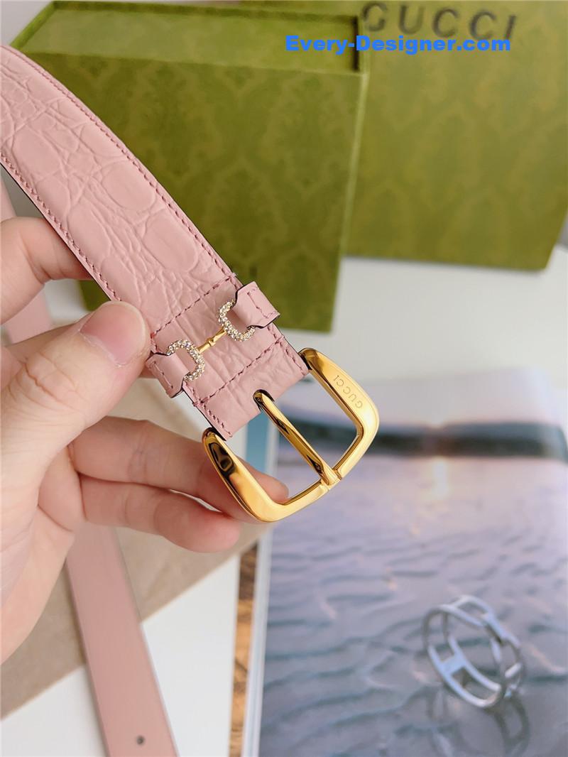 Gvc*1 print embossed leather belt