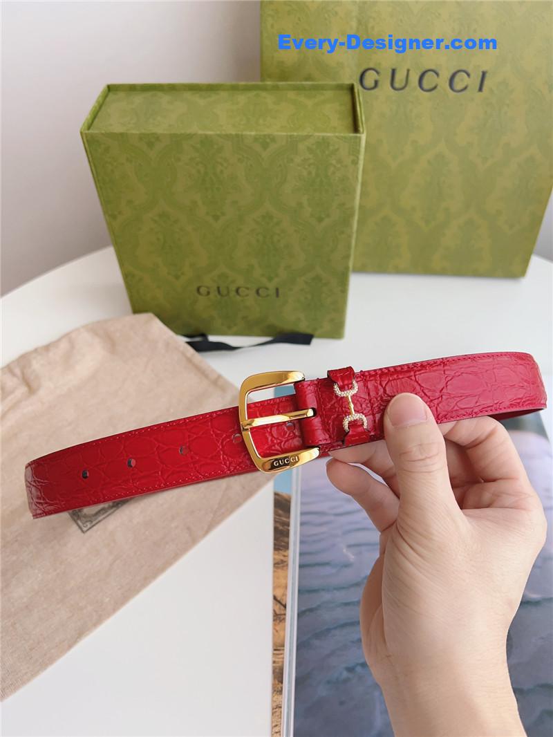 Gvc*1 print embossed leather belt