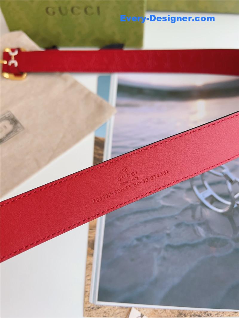 Gvc*1 print embossed leather belt