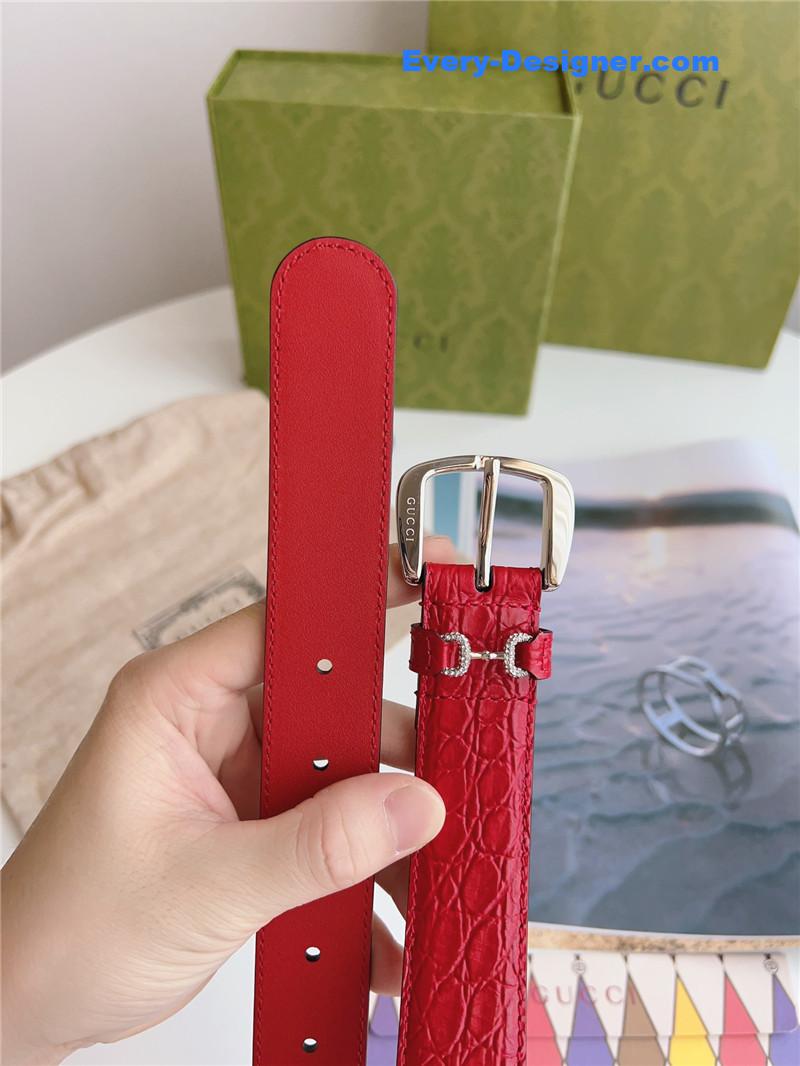 Gvc*1 print embossed leather belt