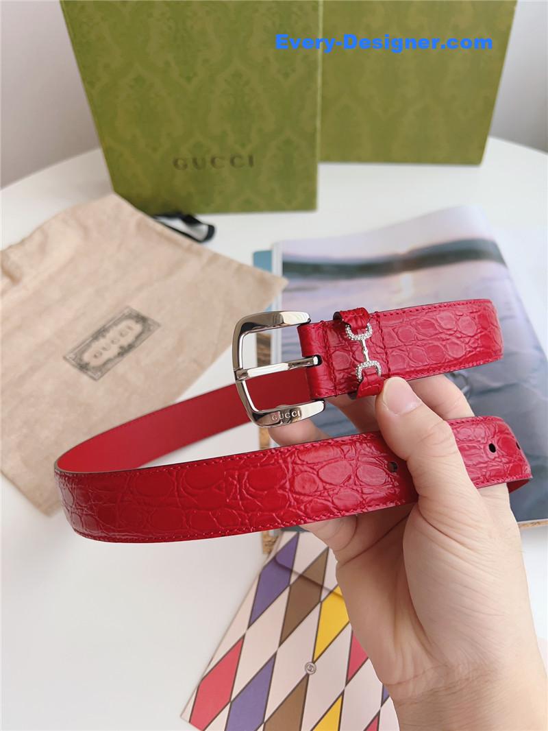 Gvc*1 print embossed leather belt