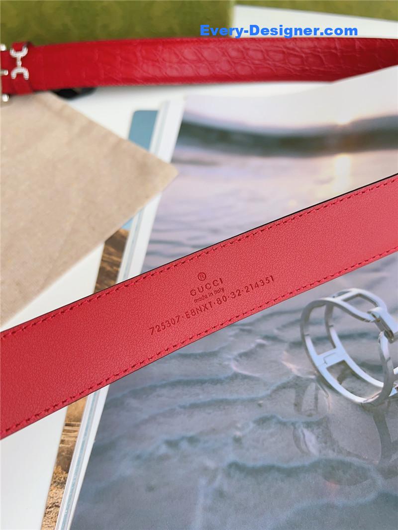 Gvc*1 print embossed leather belt