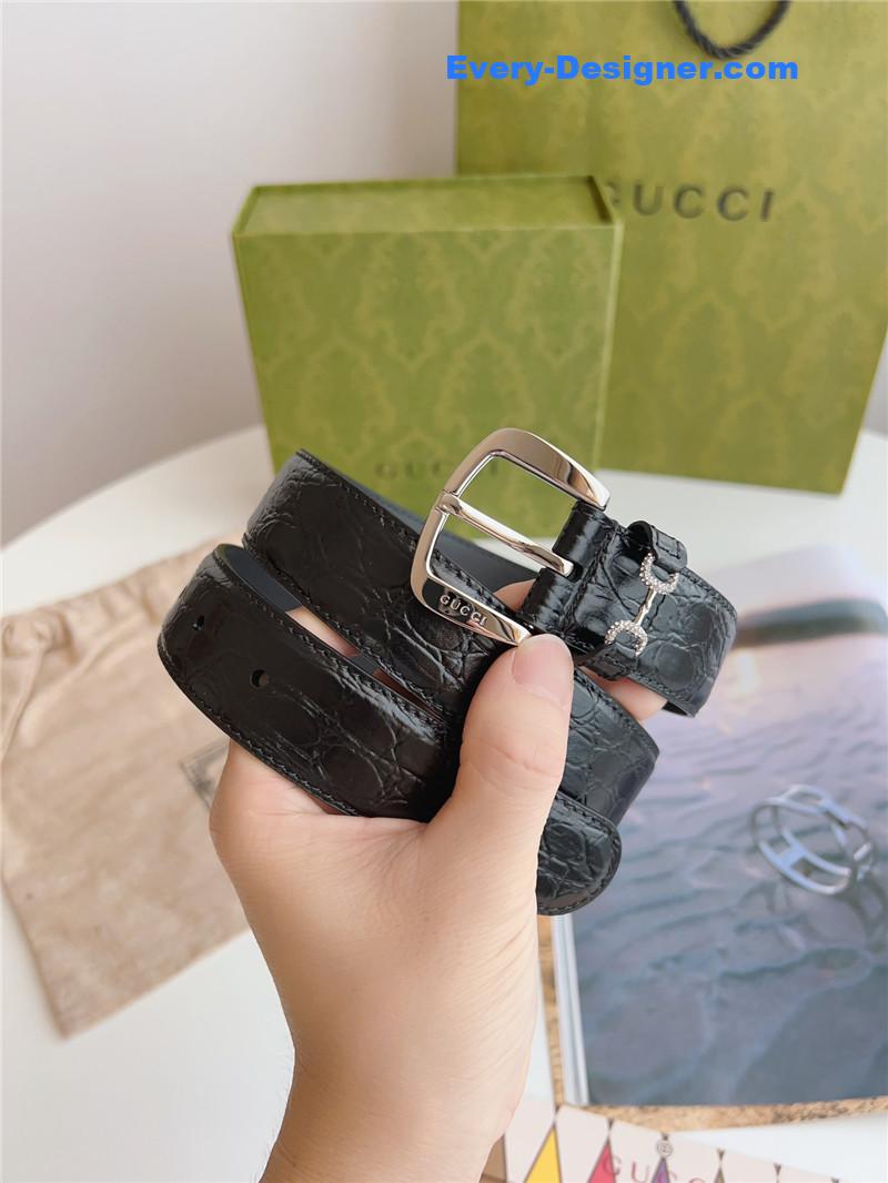 Gvc*1 print embossed leather belt