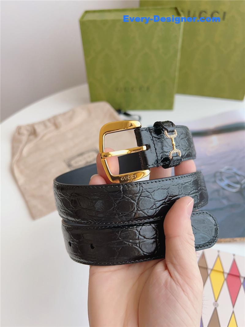 Gvc*1 print embossed leather belt