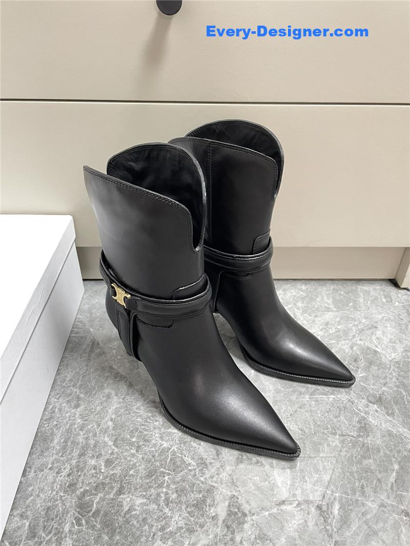 Ce1i*e autumn and winter new retro arc de triomphe ankle boots