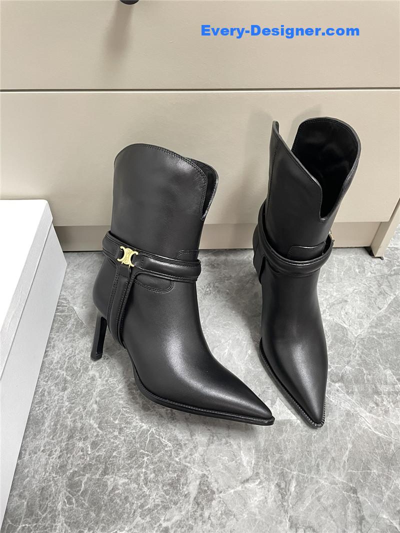 Ce1i*e autumn and winter new retro arc de triomphe ankle boots