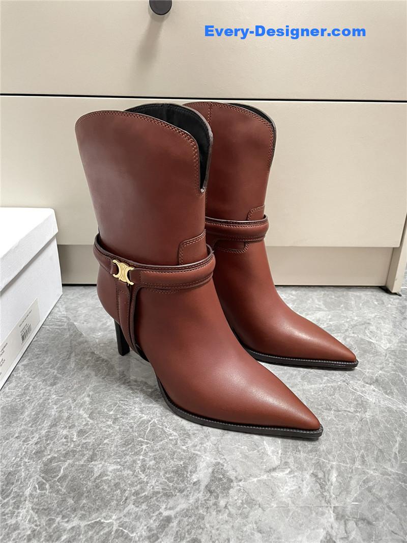 Ce1i*e autumn and winter new retro arc de triomphe ankle boots