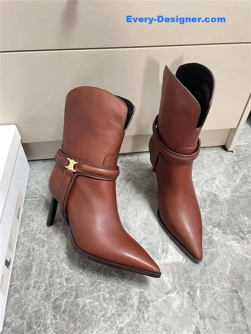 Ce1i*e autumn and winter new retro arc de triomphe ankle boots