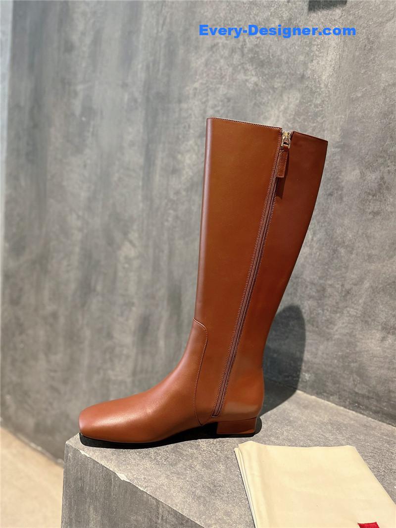 Va1e*ntin0 leather outsole mid boots