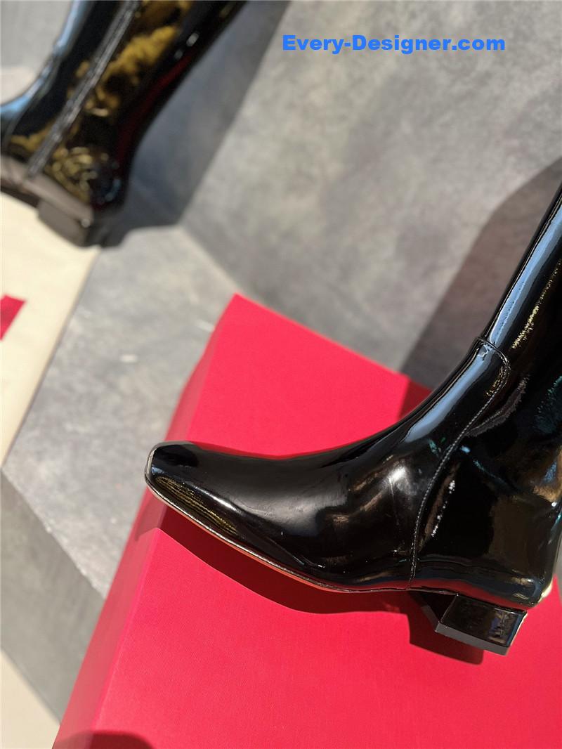 Va1e*ntin0 leather outsole mid boots