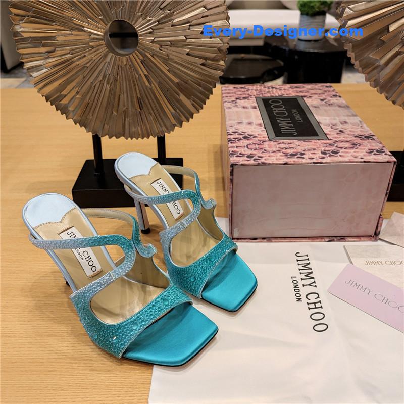 j1m*y ch00 blue color block hot D1am0nd wedding shoes