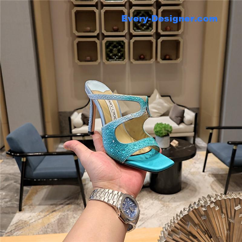 j1m*y ch00 blue color block hot D1am0nd wedding shoes