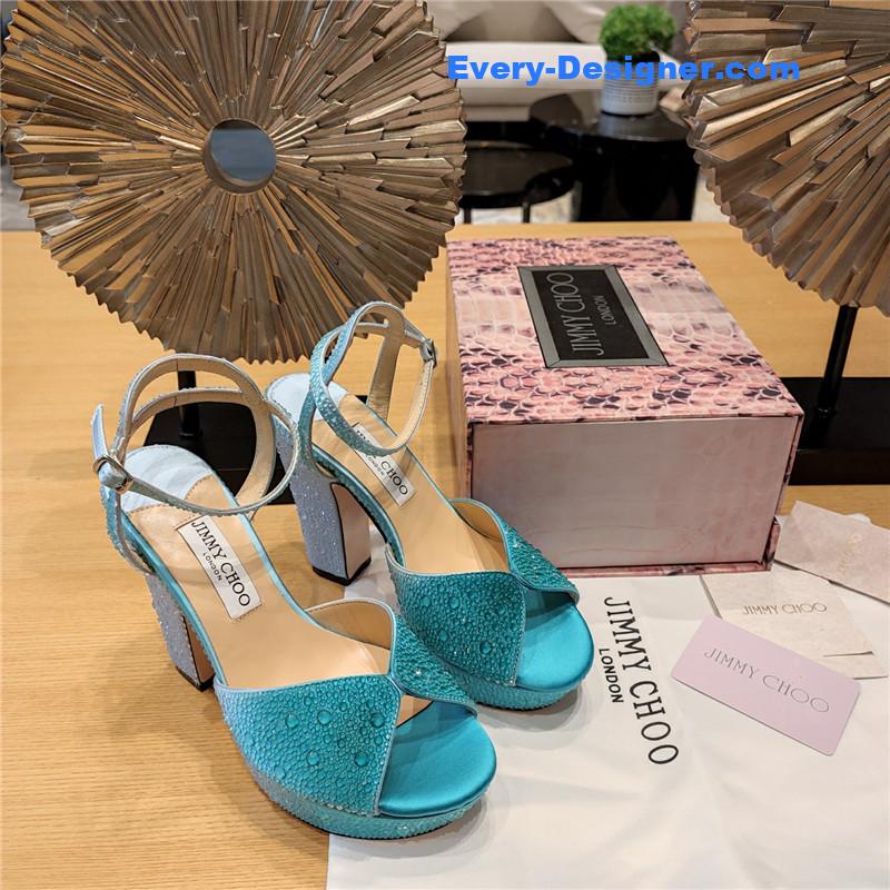 j1m*y ch00 blue color block hot D1am0nd wedding shoes