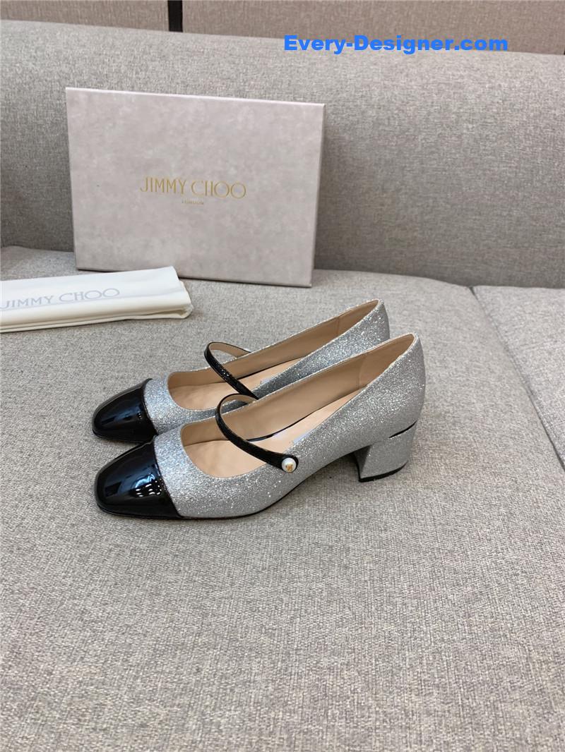 J1m*y Ch00 new thick heel mary jane shoes