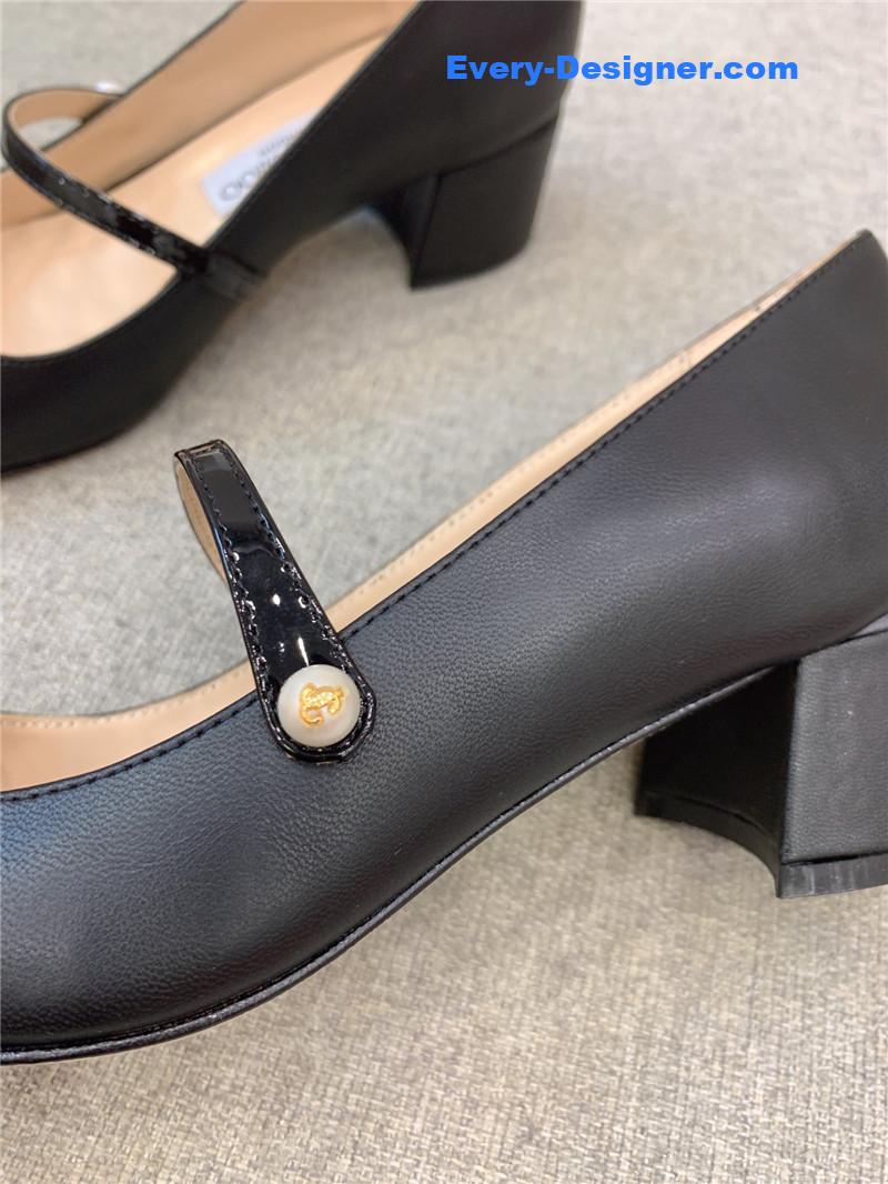 J1m*y Ch00 new thick heel mary jane shoes