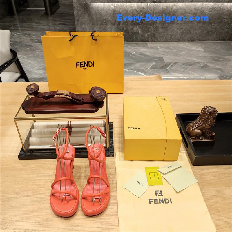 F**di color block haute couture sandals