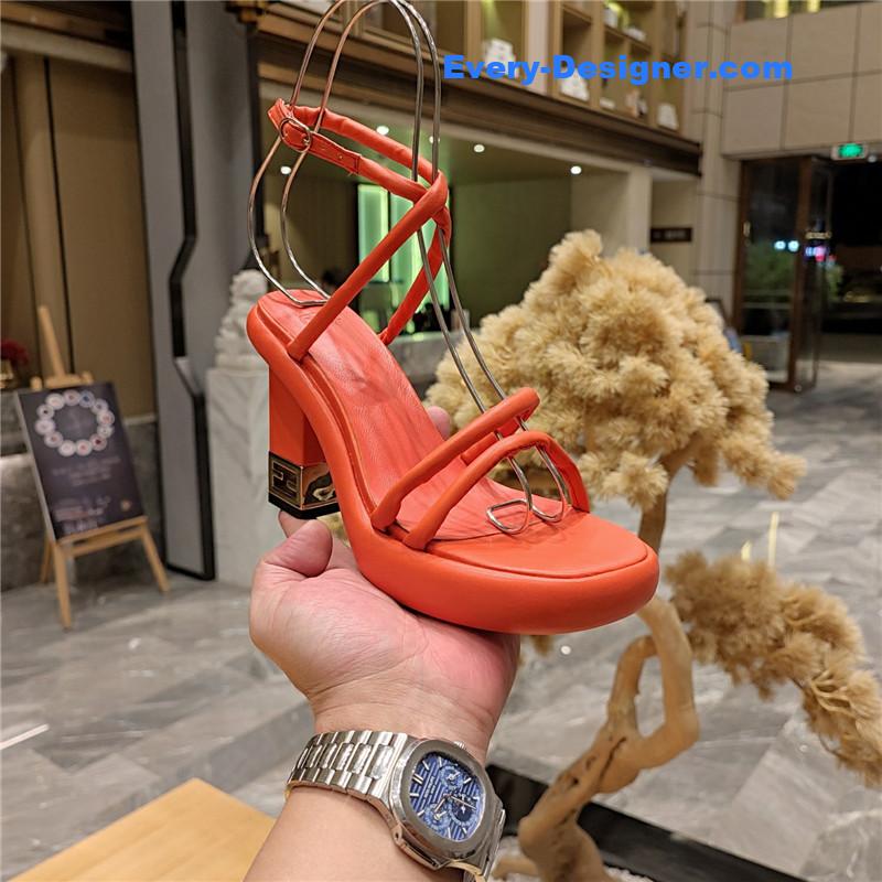 F**di color block haute couture sandals